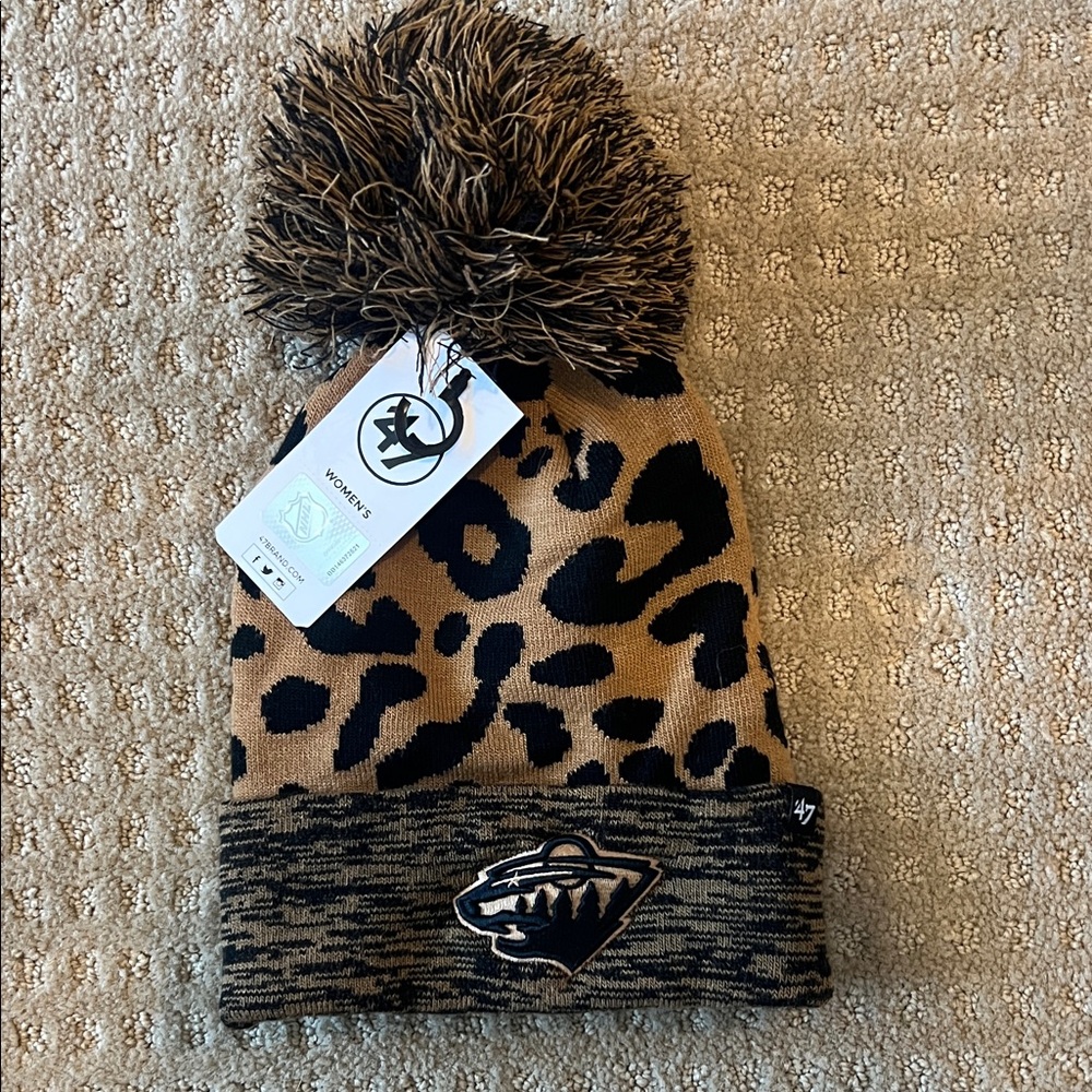 '47 Leopard Print Beanie with Pom - Minnesota Wild